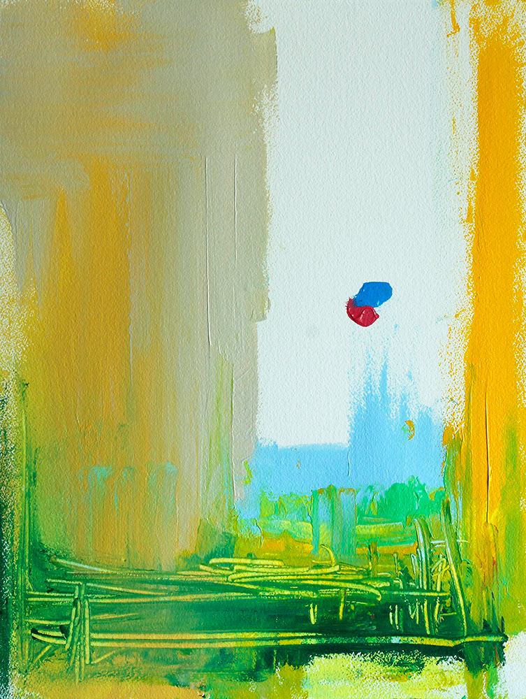 Almas gemelas, 2022. Acrílico sobre papel, 41x31 cm, 150 €
