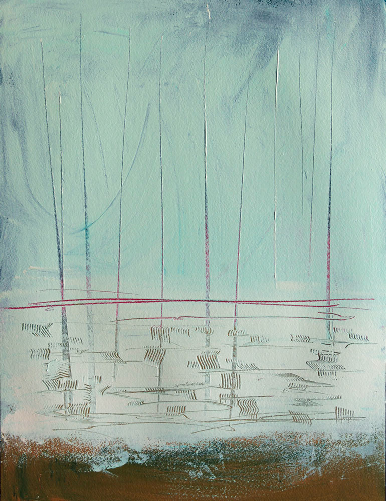 Juncos, 2021. Acrílico sobre papel, 41x31 cm, 150 €
