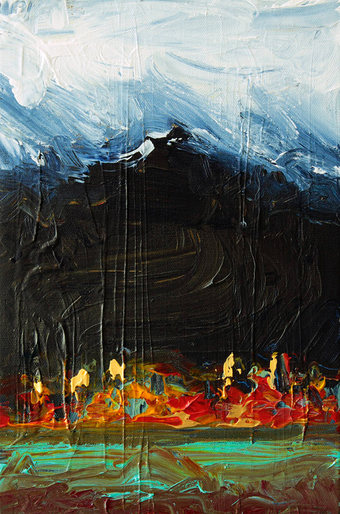 Tempestad, 2021. Acrylic on canvas, 33x22 cm, 170 €