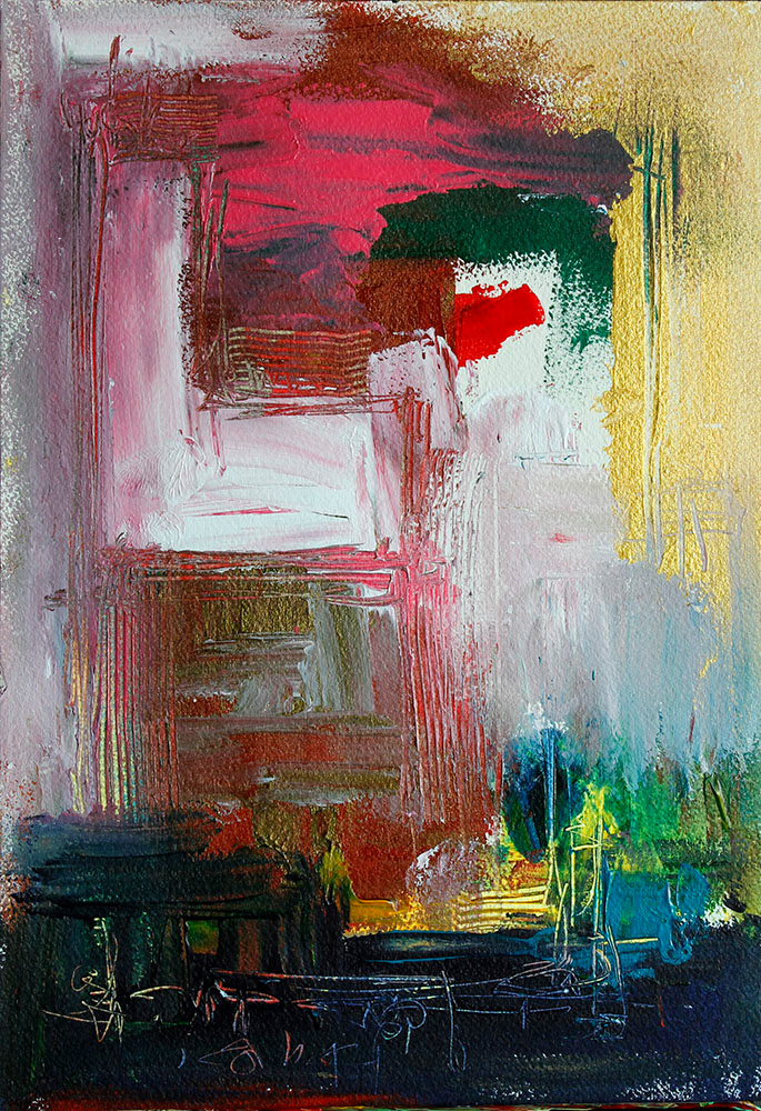 Trono, 2022. Acrylic on paper, 26x18 cm, 50 €