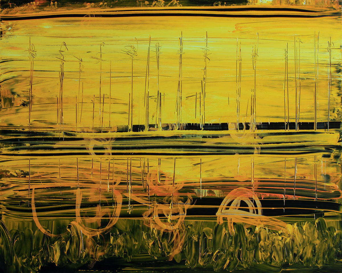 Train, 2020. Acrylic on acrylic sheet