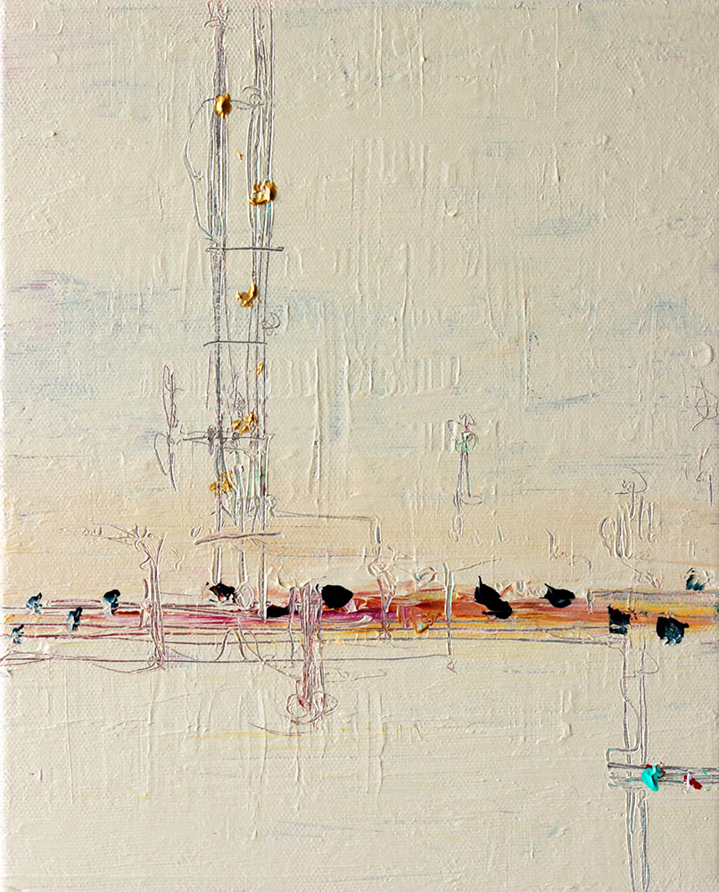 Escalera, 2021. Acrylic on canvas, 27x22 cm, 150 €