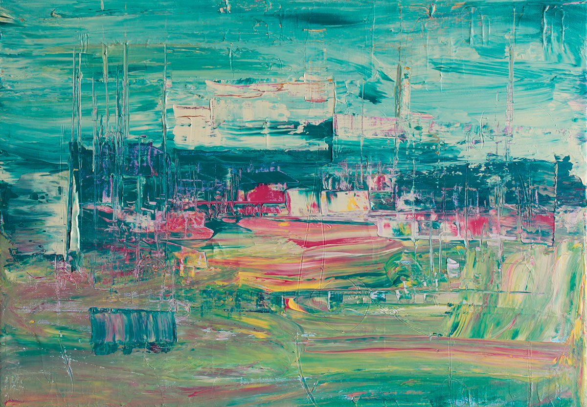 Pueblo, 2021. Acrílico sobre lienzo, 50x35 cm, 275 €