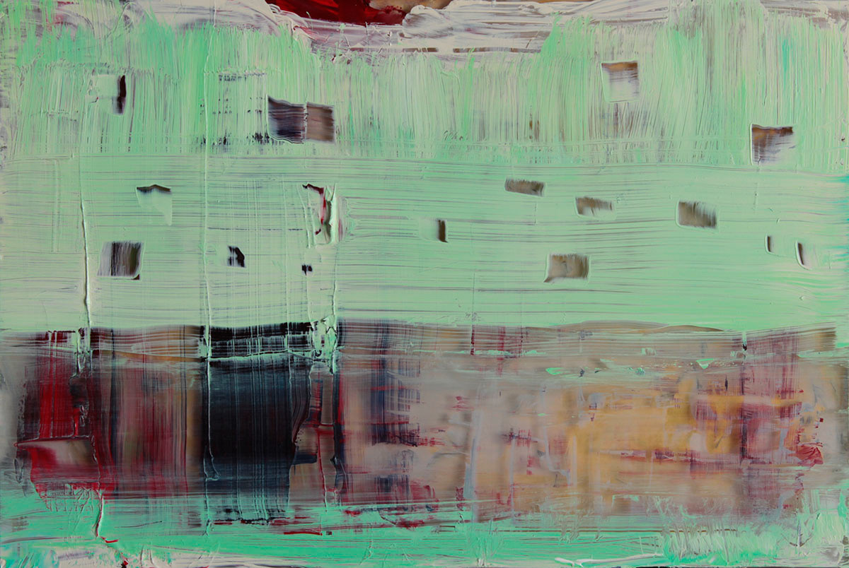 Hueco en el muro, 2021. Acrylic on acrylic sheet, 24x16 cm, 100 €