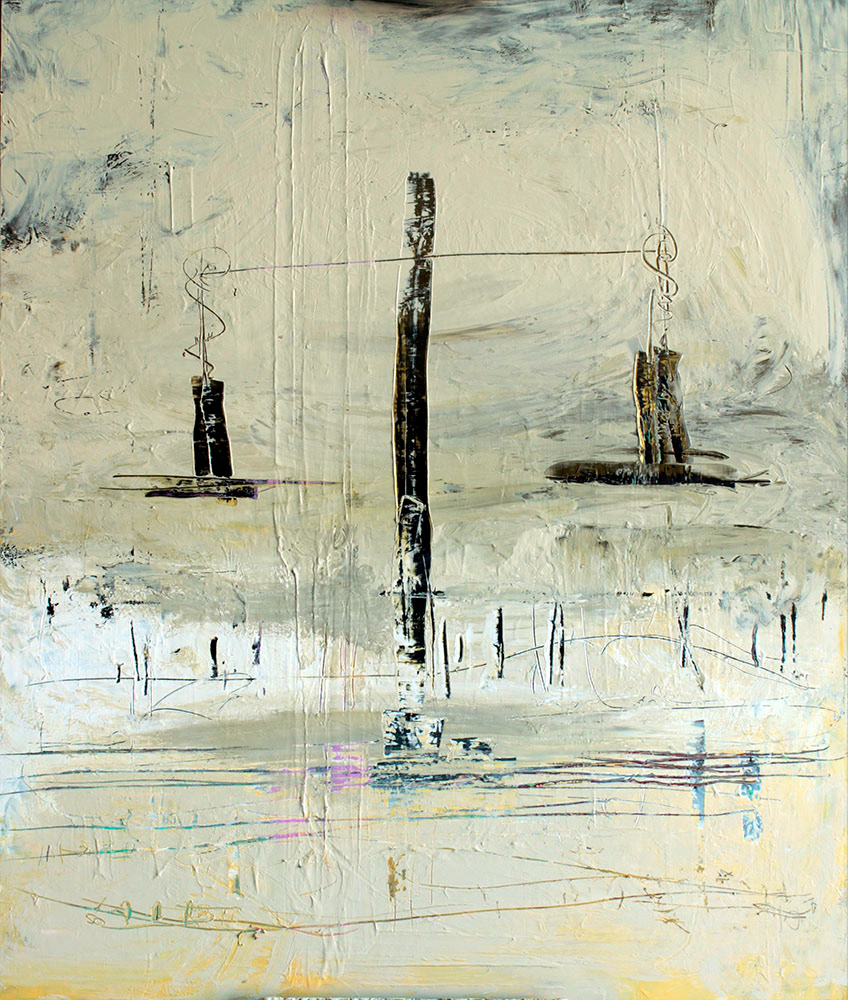 Balanza, 2021. Acrylic on acrylic sheet, 60x50 cm, 450 €