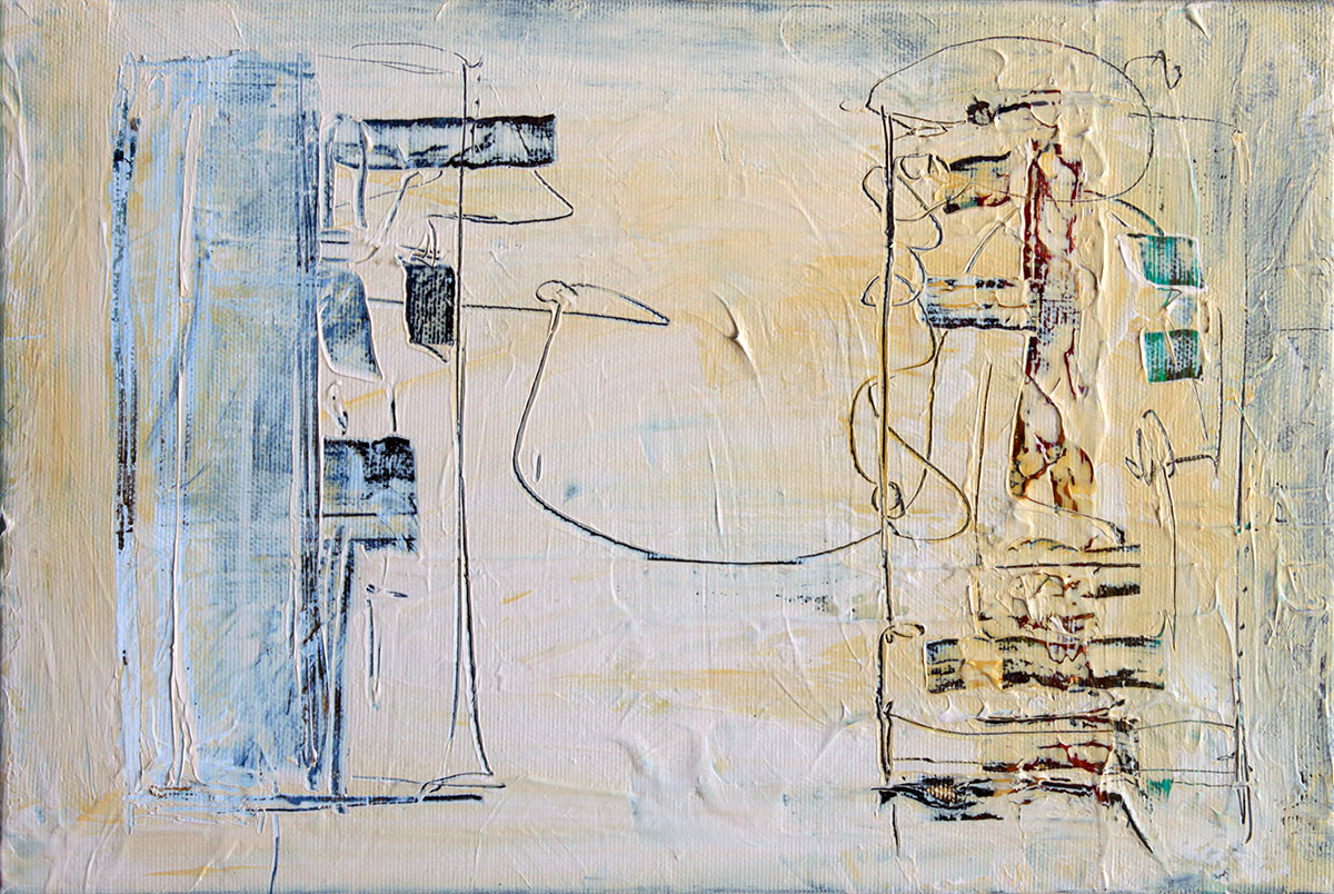 Doors, 2021. Acrylic on canvas, 33x22 cm, 200 €