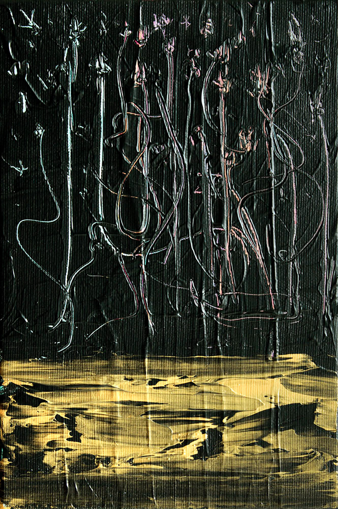 Shooting Stars, 2021. Acrylic on canvas, 24x16 cm, sold