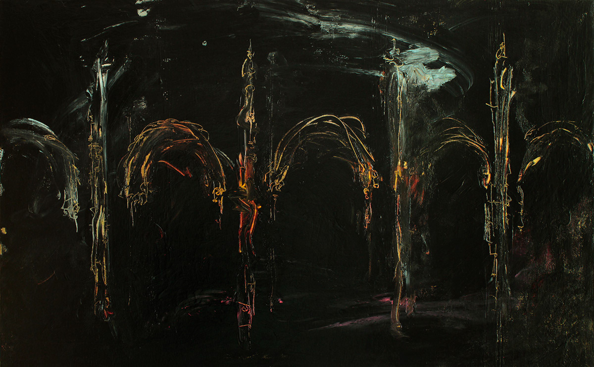Bridge, 2020. Acrylic on canvas, 80x50 cm, 560 €