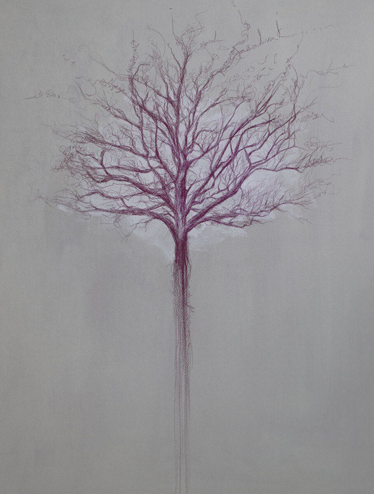 Árbol, 2019. Acrílico sobre papel, 61x46 cm, 250 €
