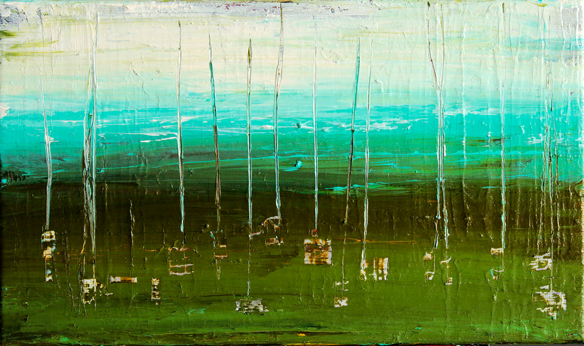 Péndulos, 2021. Acrylic on canvas, 27x16 cm, 110 €
