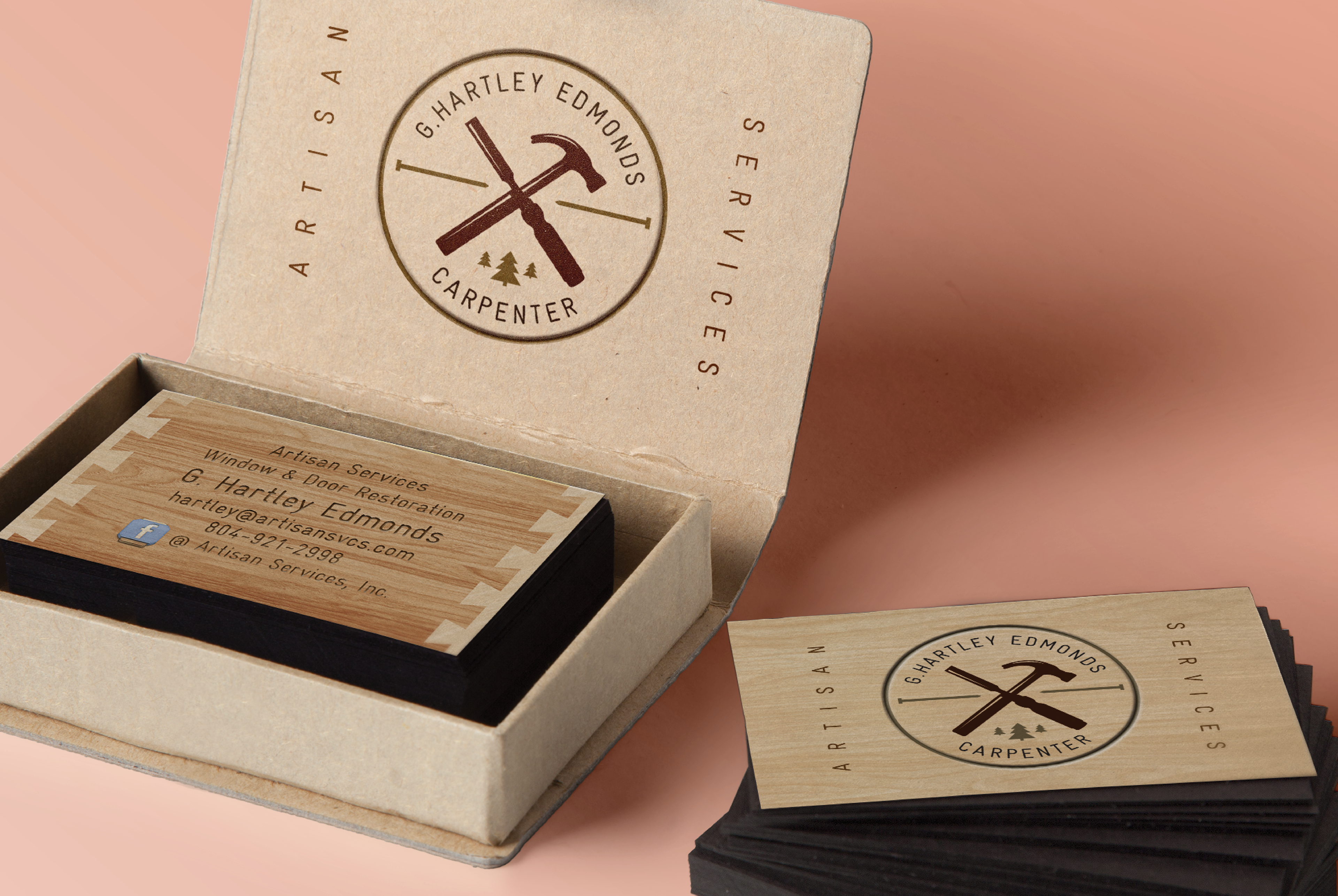 Hand crafted identity for an artisan who uses his hands