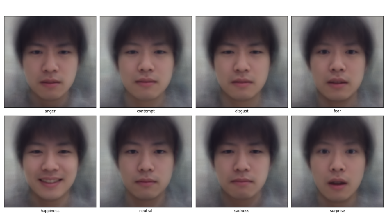 微表情の平均顔