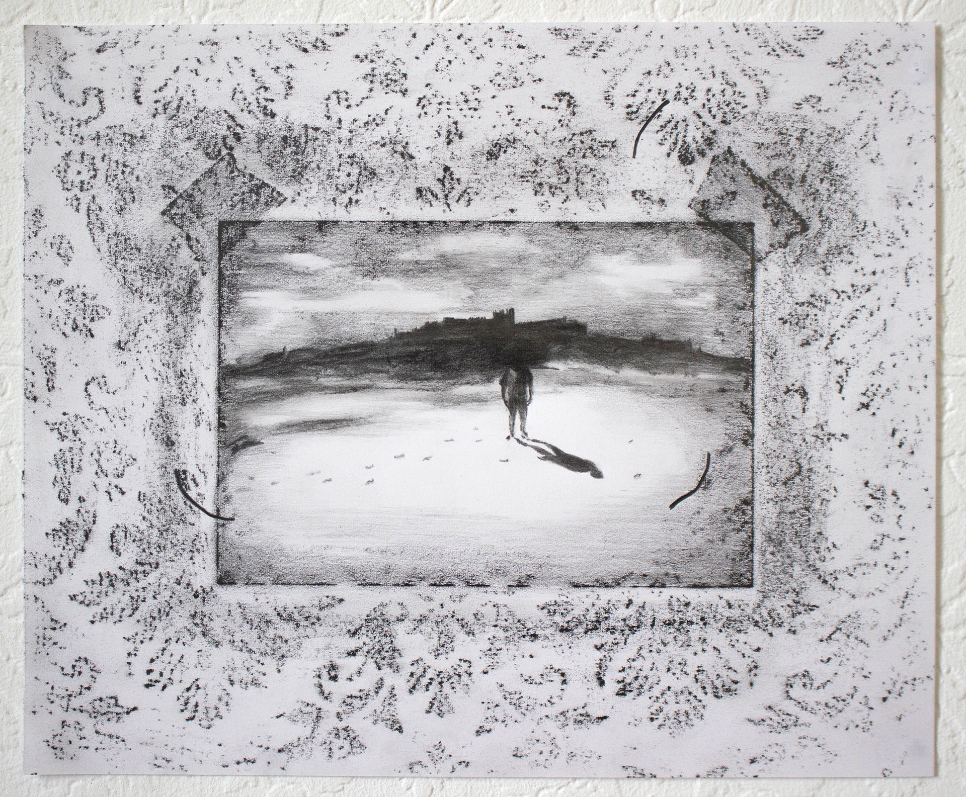 Three eyelashes II, 25 x 21 cm, graphite on paper, 2021,