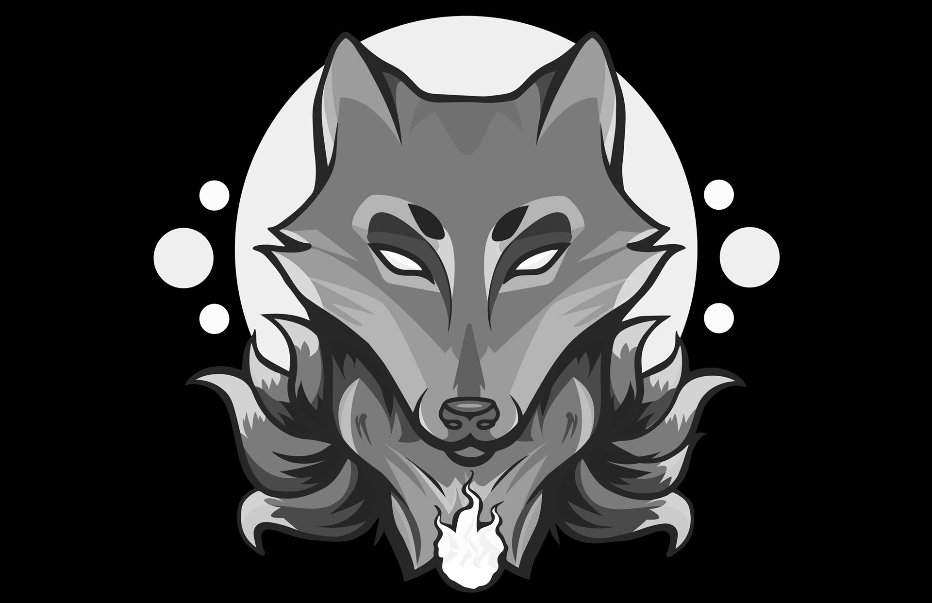 Fox Fire Grayscale