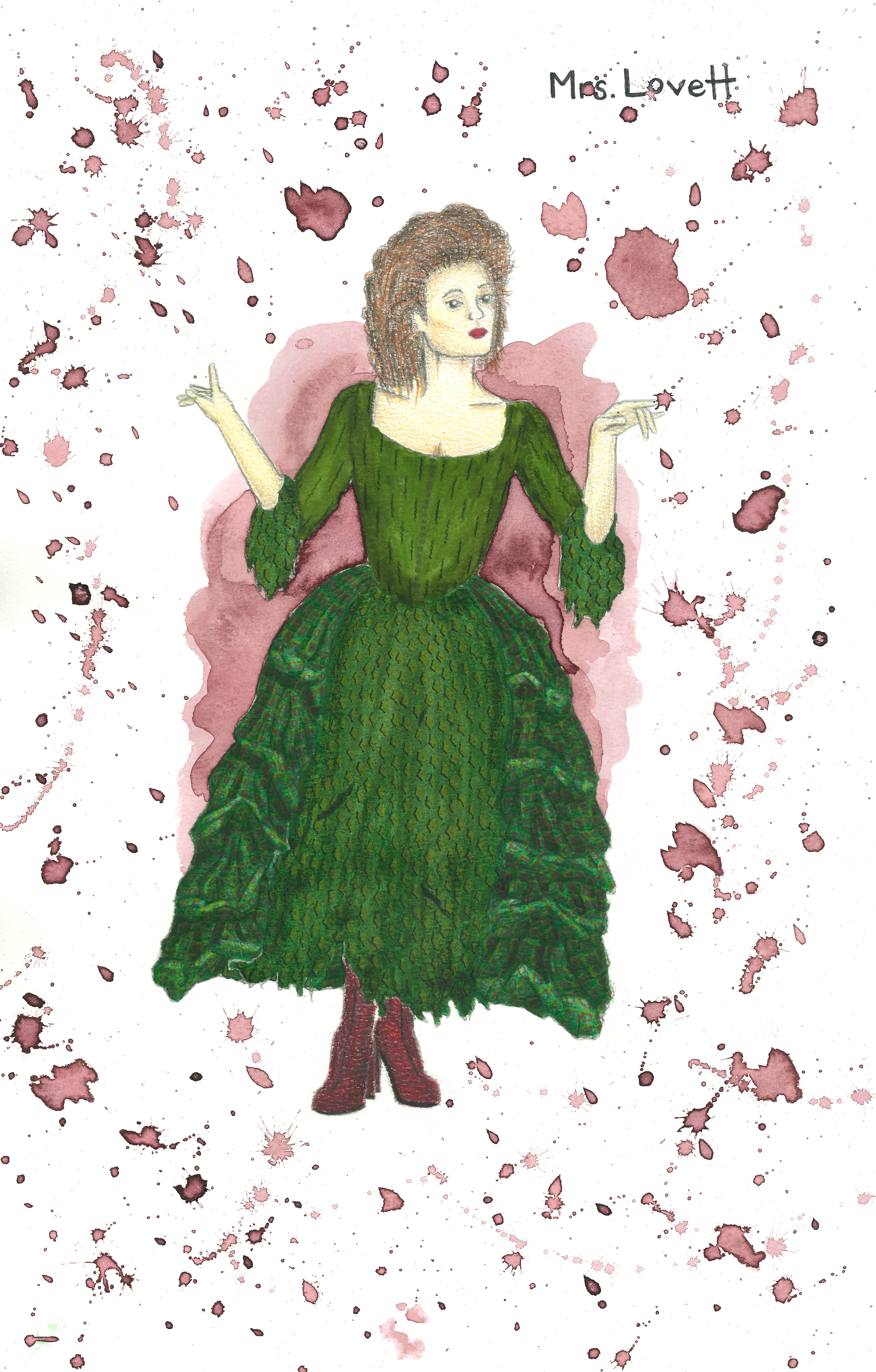 Mixed Media Study: Mrs. Lovett