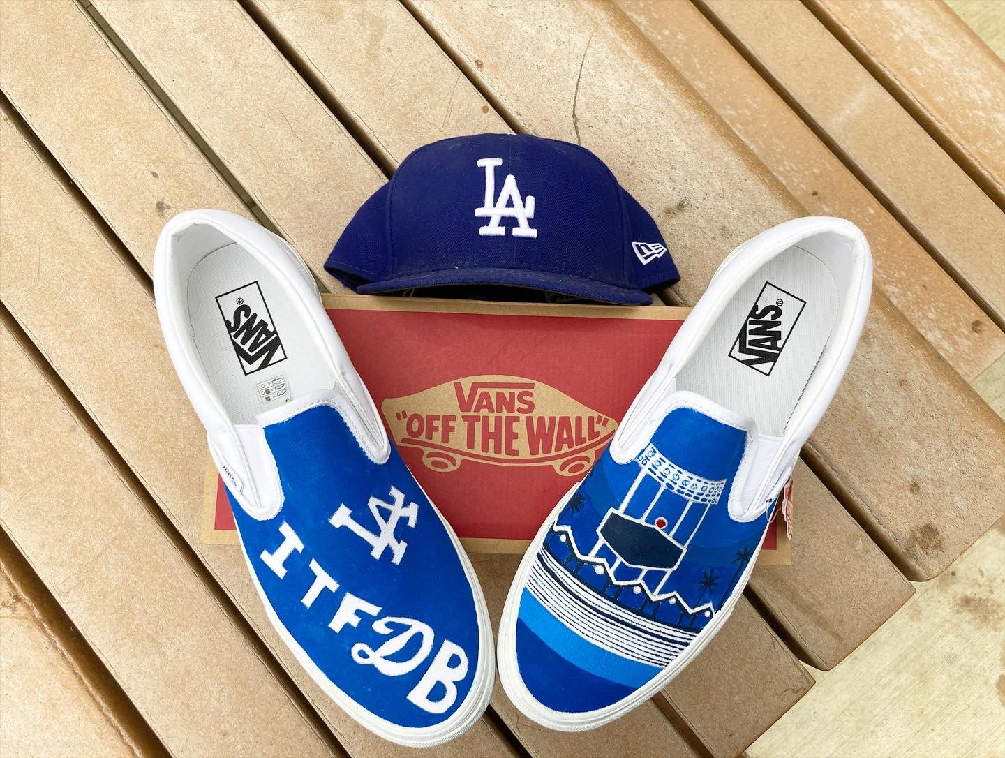 "I.T.F.D.B." Custom Painted Vans Shoes (2020) - Sold: $350