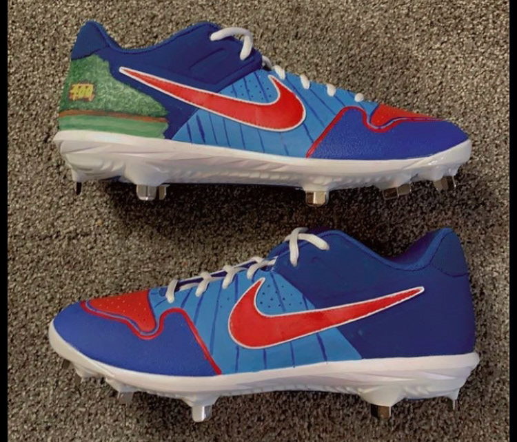 "Friendly Confines" Custom Painted Nike Baseball Cleats