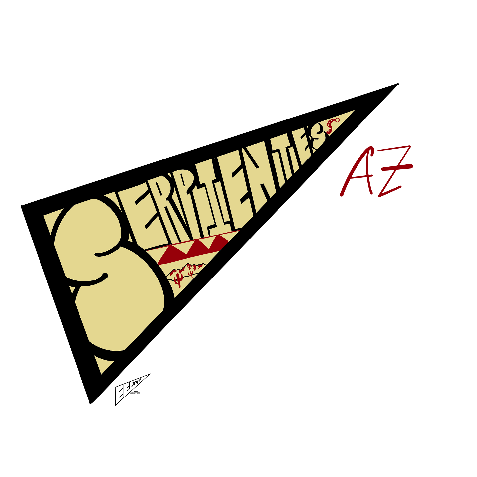 Arizona Diamondbacks "Serpientes" City Connect 1.0 Pennant