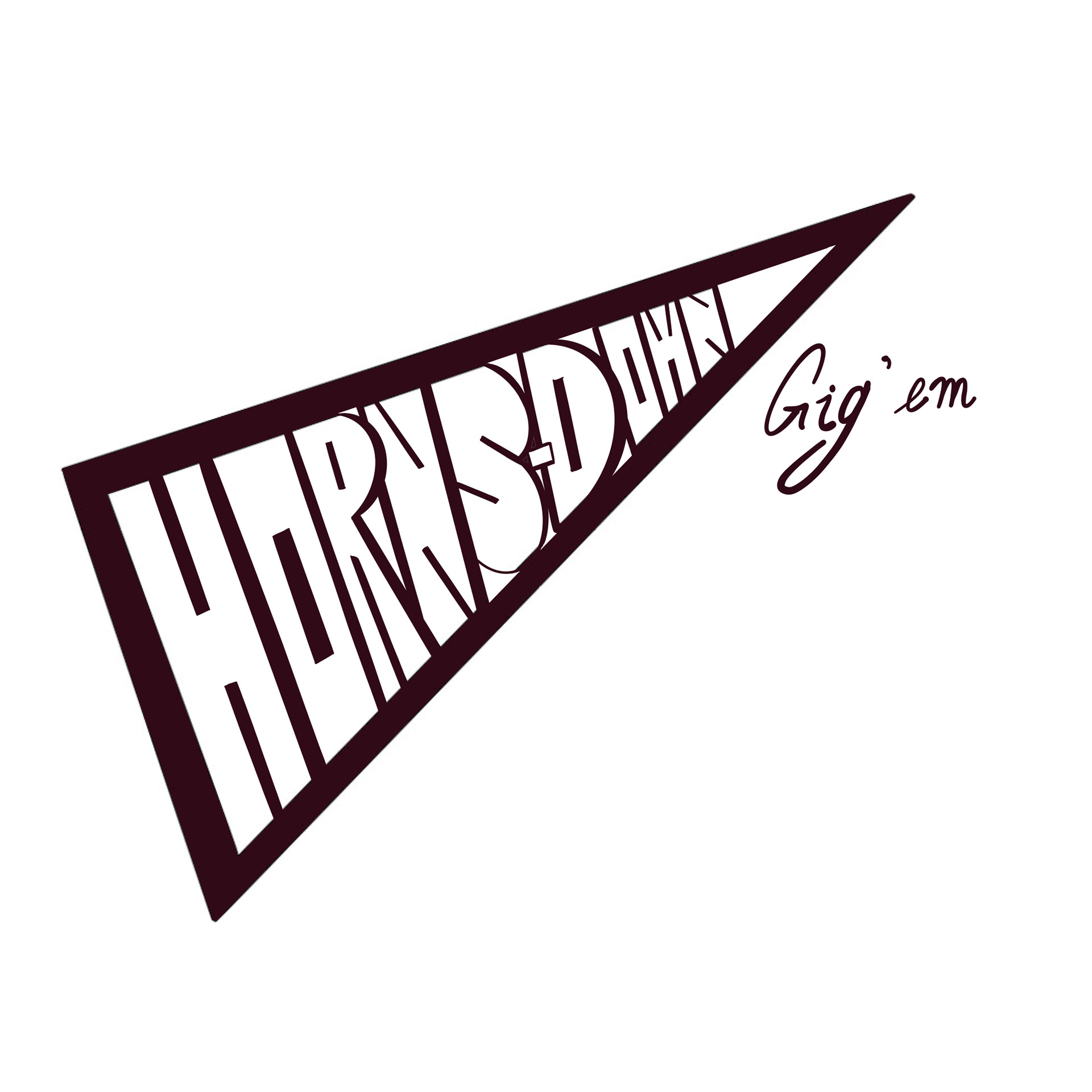 "Horns-Down" Lone-Star Battle Pennant (2024)