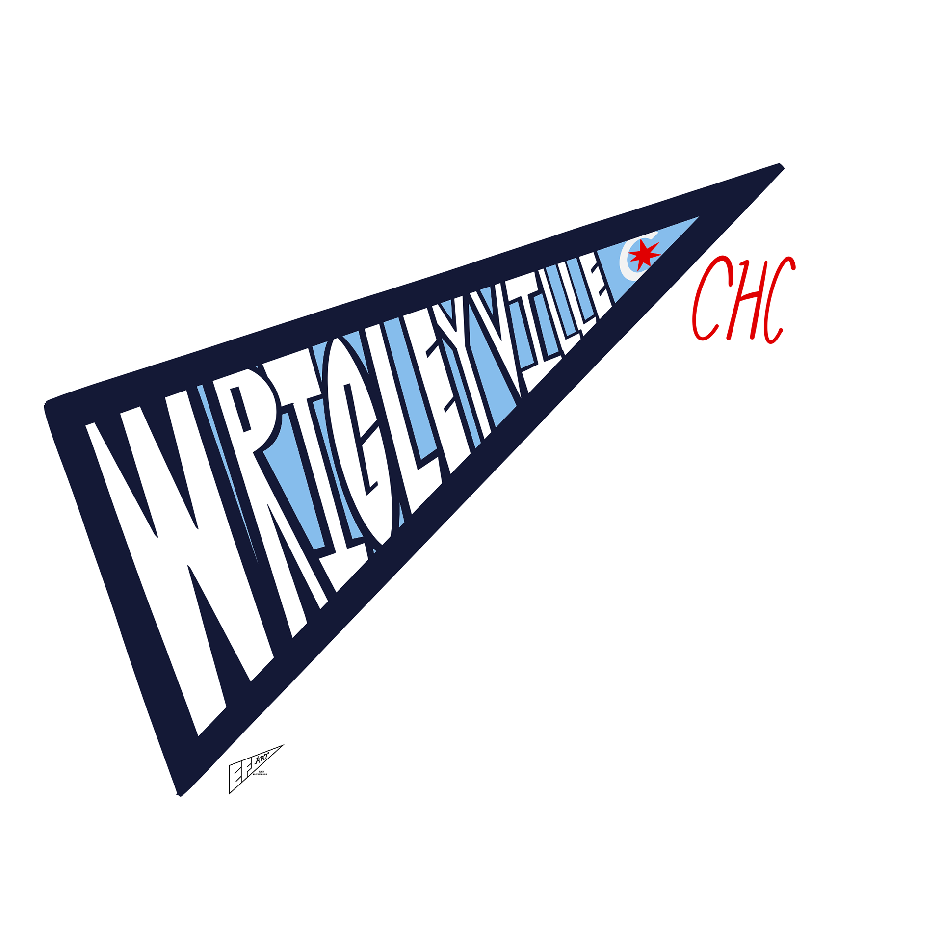 Chicago Cubs "Wrigleyville" City Connect 1.0 Pennants