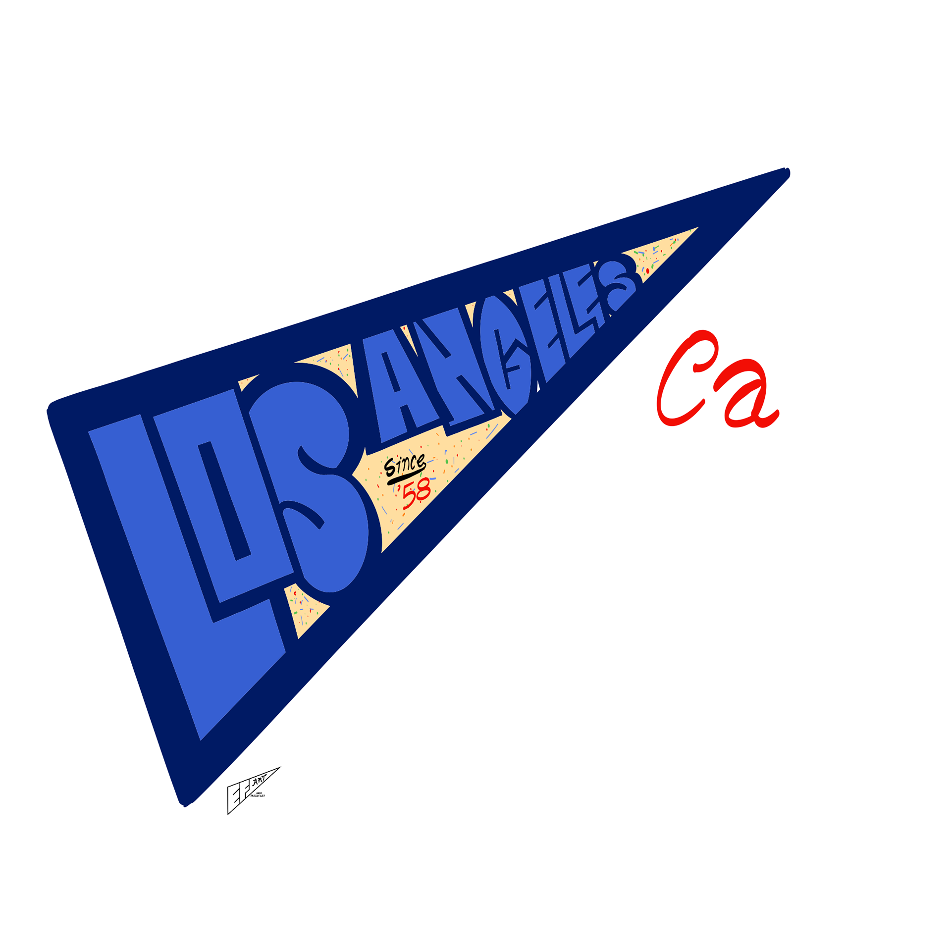 Los Angeles Dodgers City Connect 1.2 Pennant