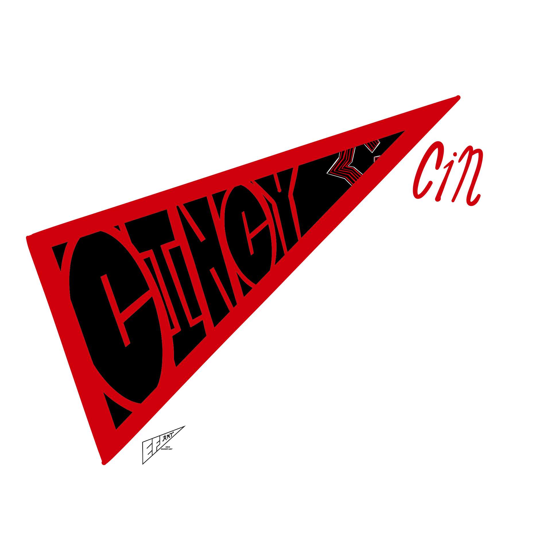 Cincinnati Reds City Connect 1.0 Pennant