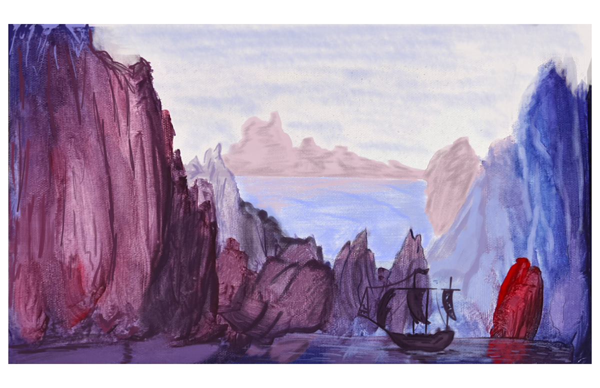 "An Icy Shipwreck"(2025) - Listed Price(Framed): $500