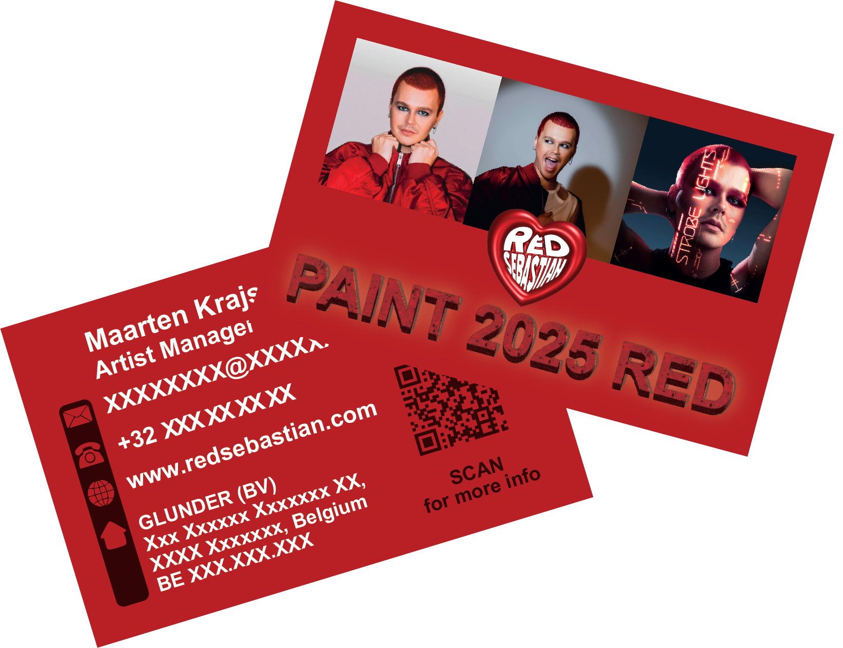 Business cards Manager Red Sebastian