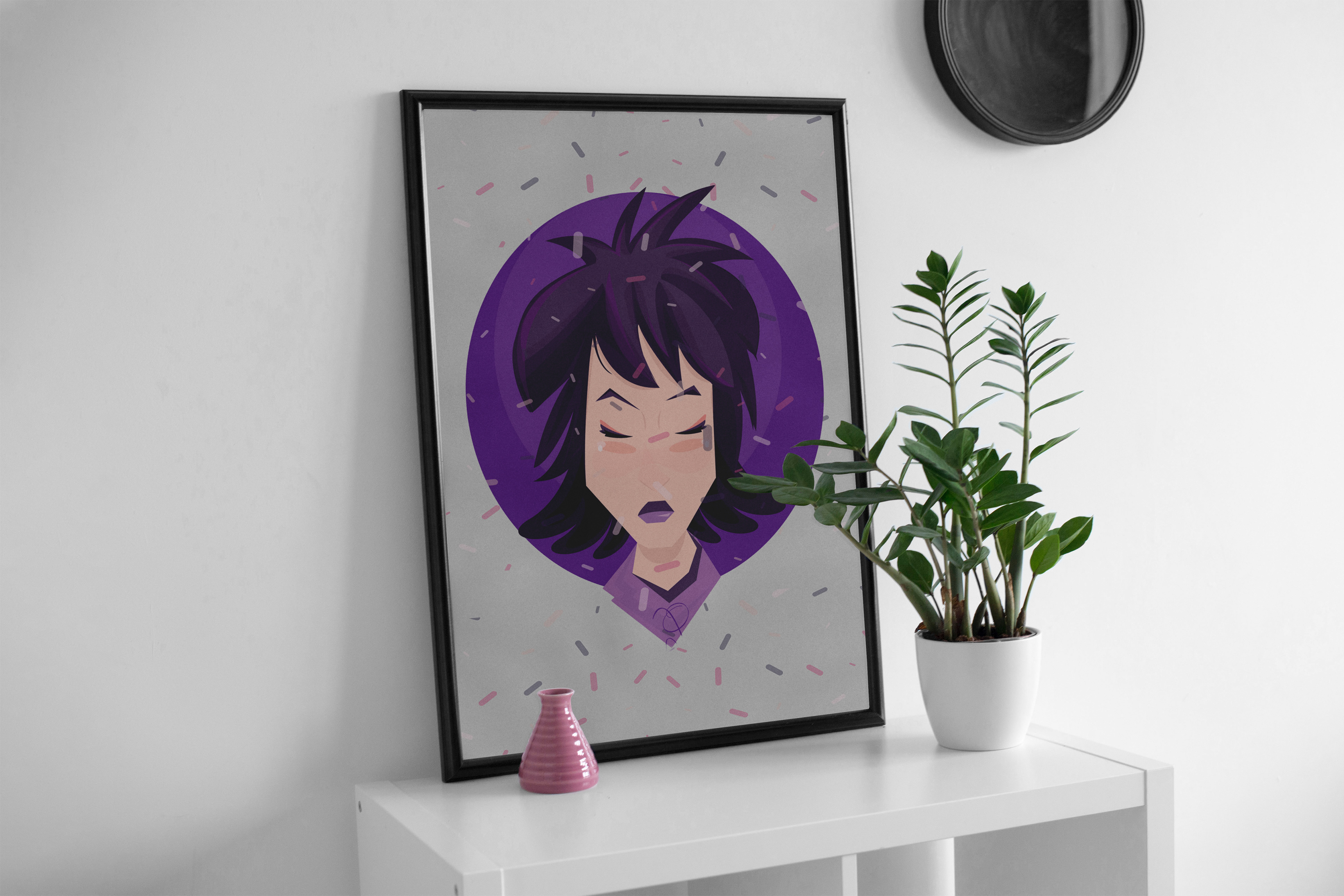 The Happy Sad: expressive illustration of a woman experiencing joy and sadness surrounded by celebration