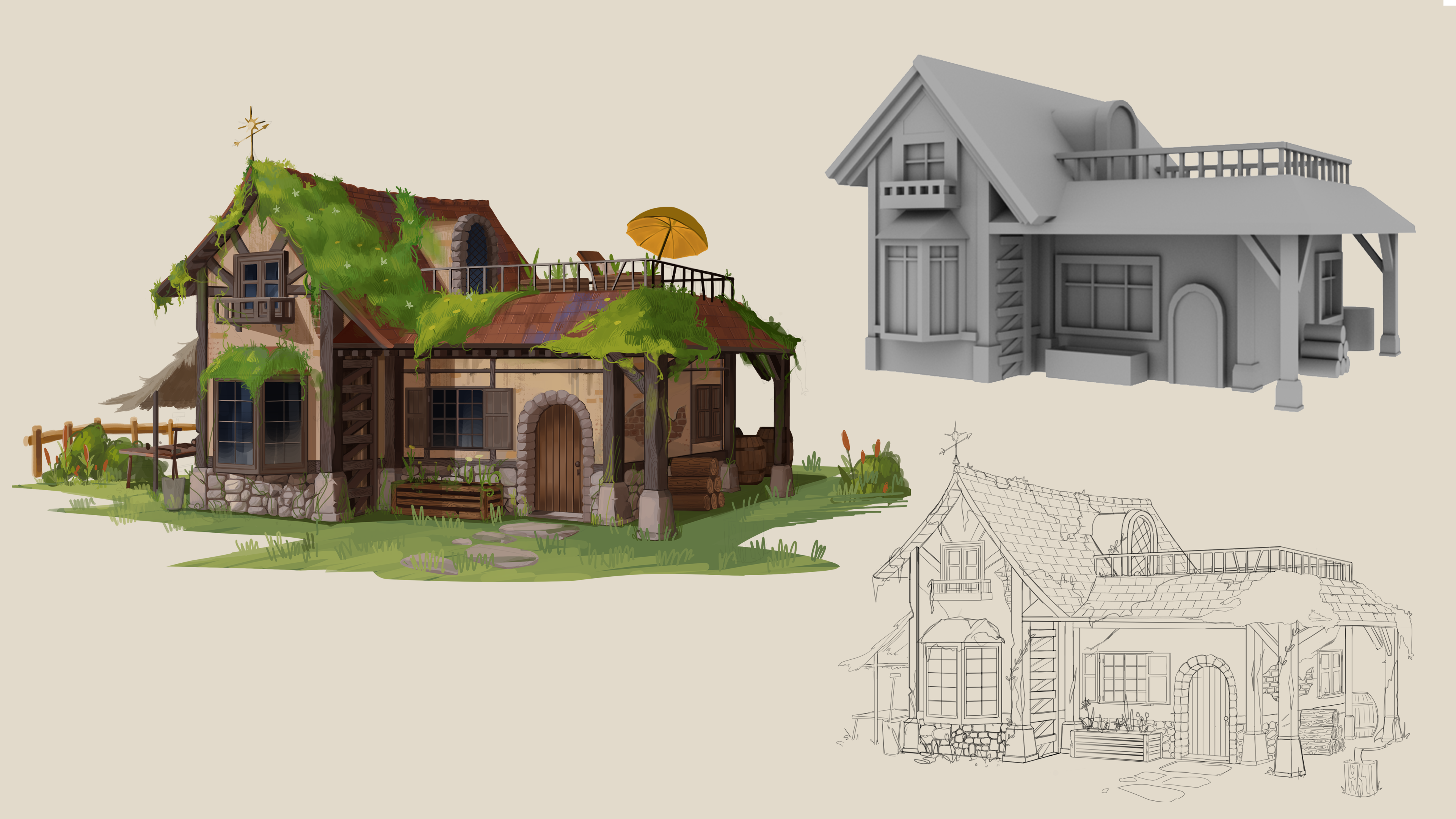 3D Mock up of the exterior