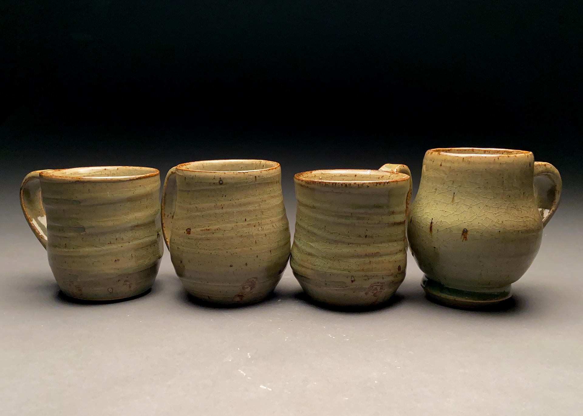 Celadon Thrown Mug Collection