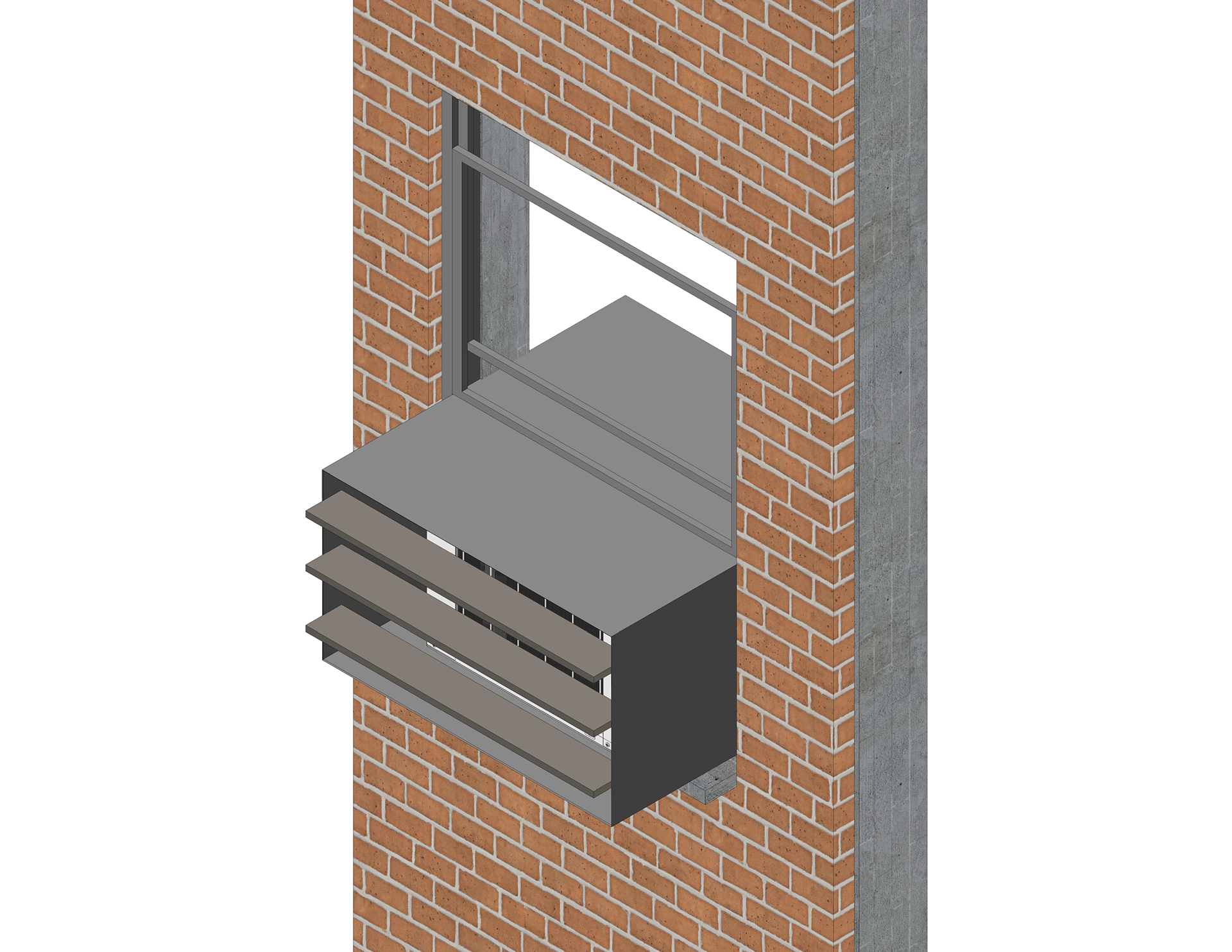 Vent Wing Prototype A / Rhino, VRAY and Photoshop / Perspective View / 2021