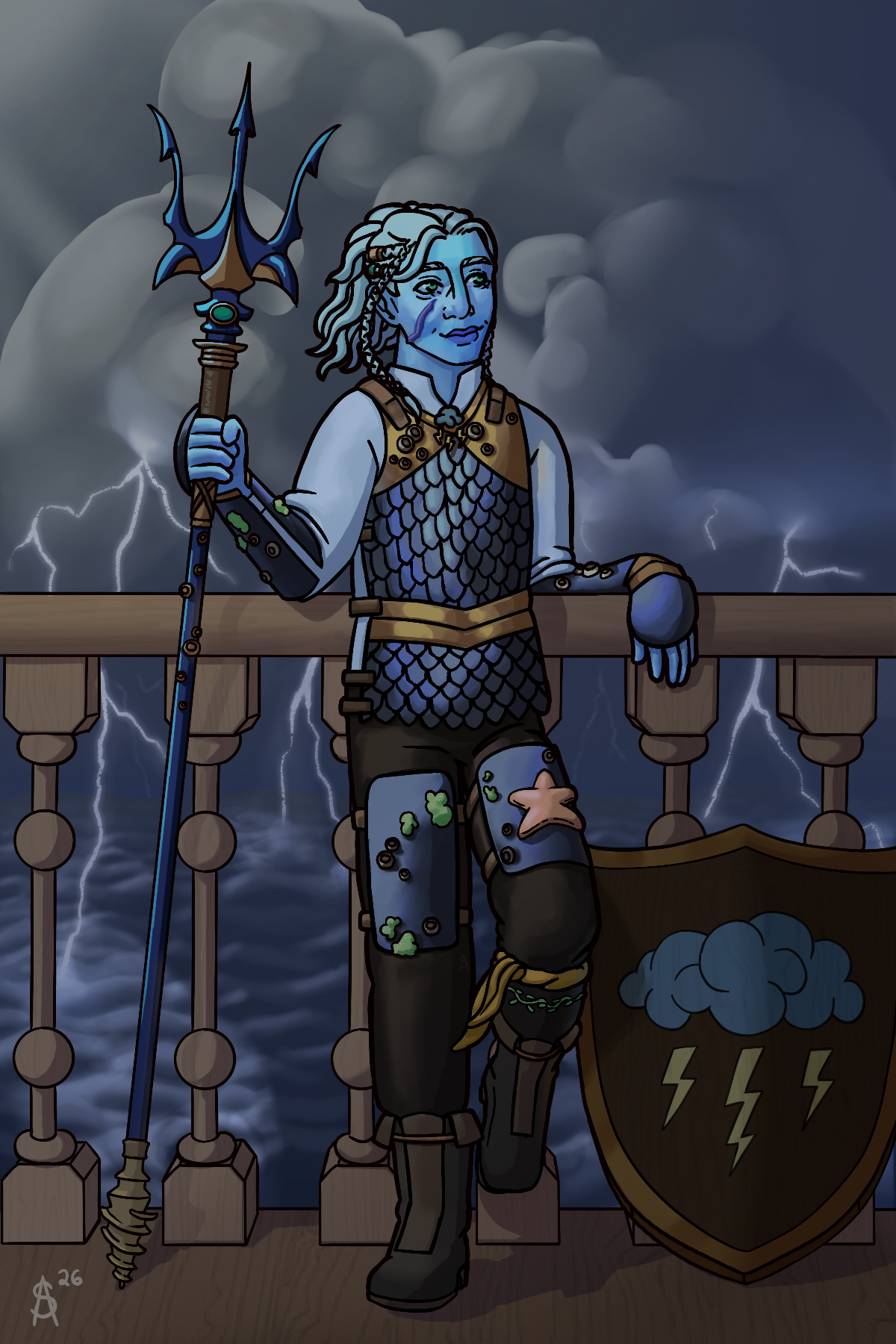 D&D Water Genasi Commission (June 2026) 