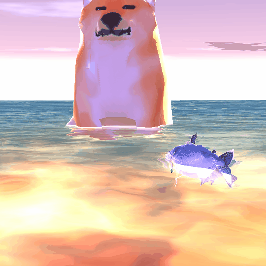 Water Shader starring Cheems & Salted Fish