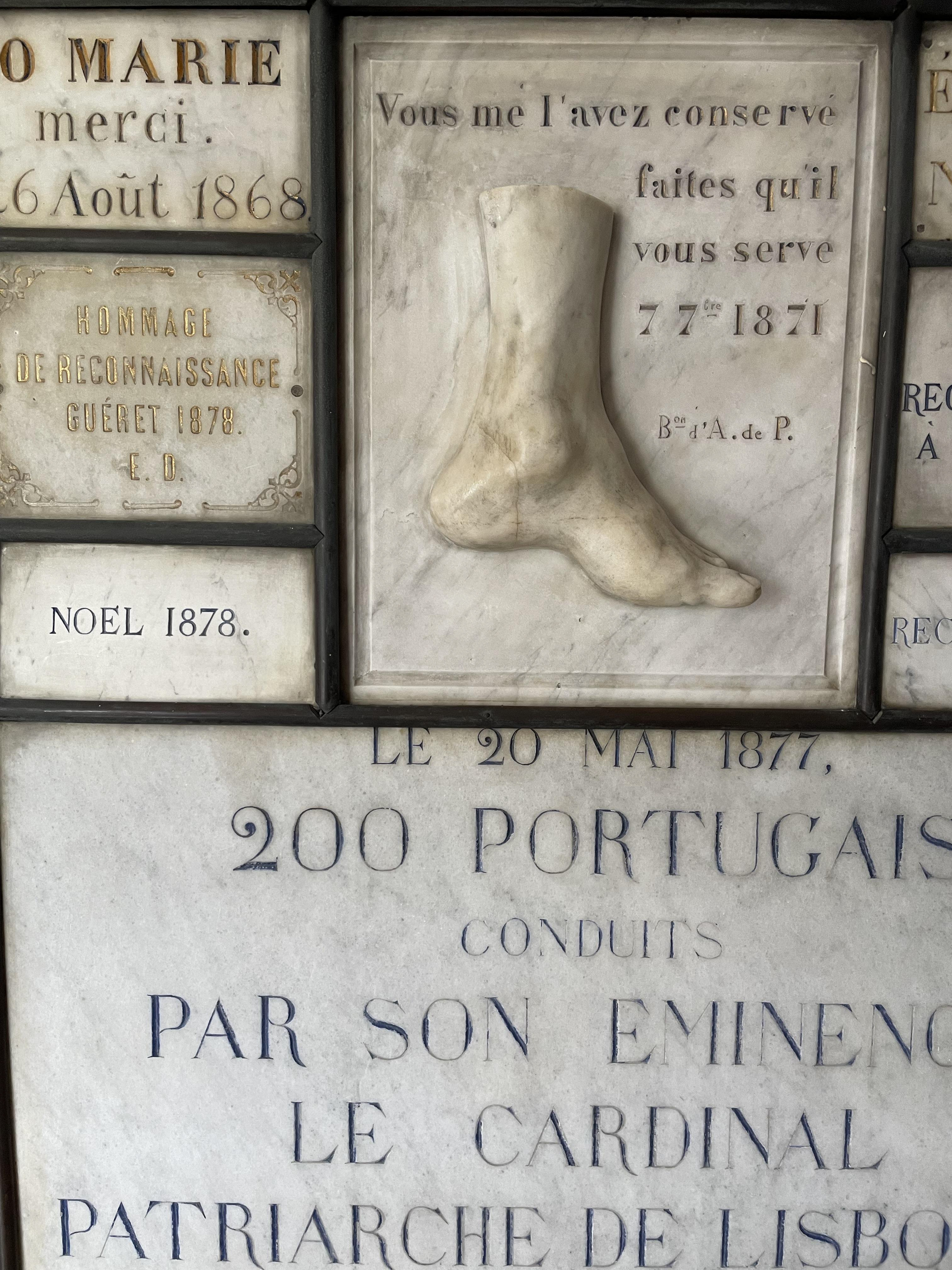 A miracle foot healing or something happened here.