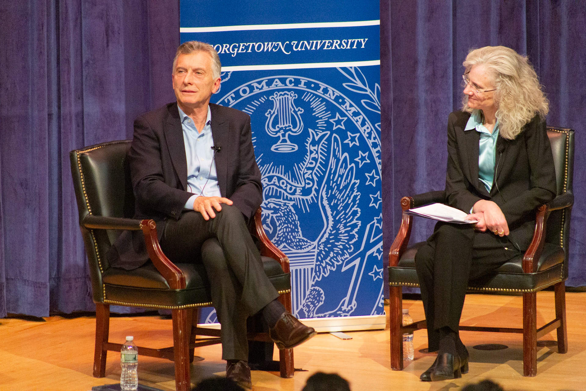 Former president of Argentina Mauricio Macri gave a talk at Georgetown University's Americas Institute talking about his presidency. I took these photos as part of my job at Georgetown University School of Foreign Service's communcations office.