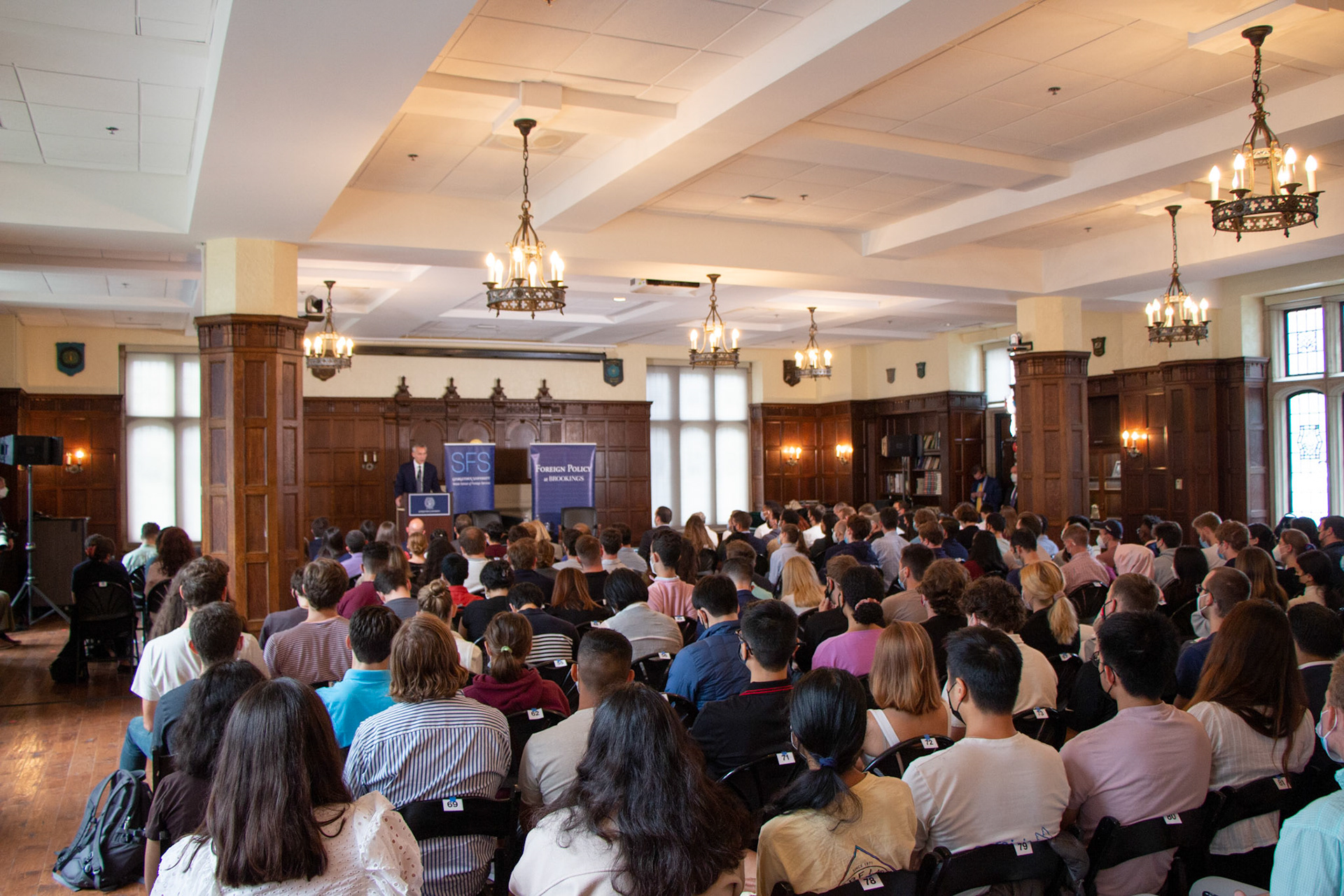 NATO Secretary-General Jens Stoltenberg visiting Georgetown University. Created as part of my job at the Georgetown University School of Foreign Service's communications office.