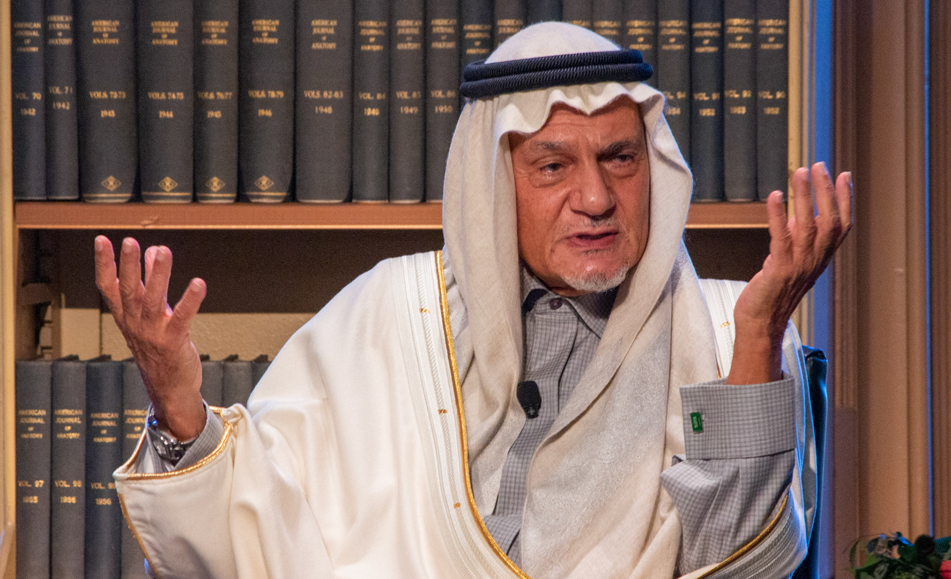 Prince Turki Al Faisal of Saudi Arabia visited Georgetown University to discuss his book "The Afghanistan File." Taken as part of my job for the Georgetown University School of Foreign Service's communications office.