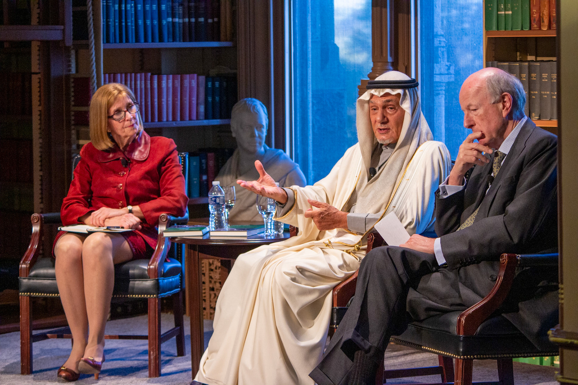 Prince Turki Al Faisal of Saudi Arabia visited Georgetown University to discuss his book "The Afghanistan File." Taken as part of my job for the Georgetown University School of Foreign Service's communications office.