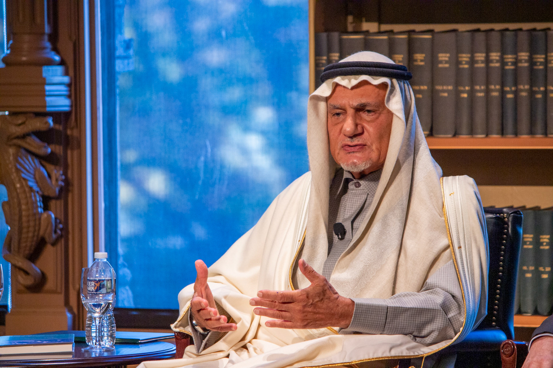 Prince Turki Al Faisal of Saudi Arabia visited Georgetown University to discuss his book "The Afghanistan File." Taken as part of my job for the Georgetown University School of Foreign Service's communications office.
