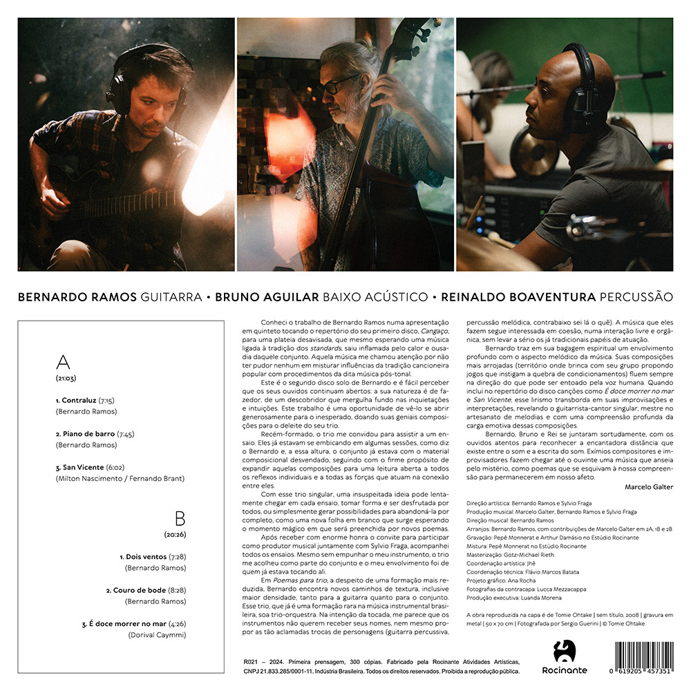 BERNARDO RAMOS - POEMAS PARA TRIO [Fotografias contracapa]