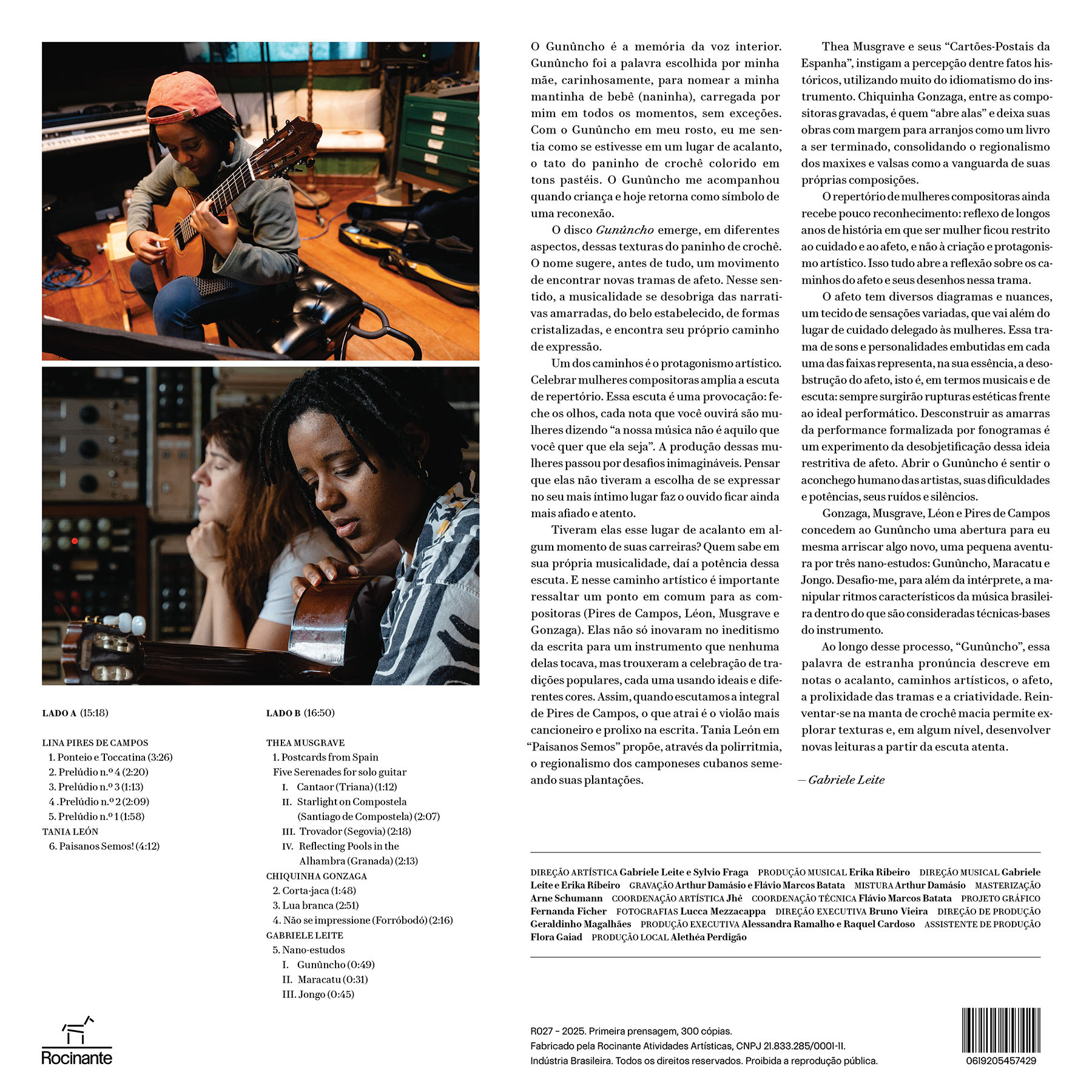 GABRIELE LEITE - GUNÛNCHO [Fotografia de capa e contracapa]