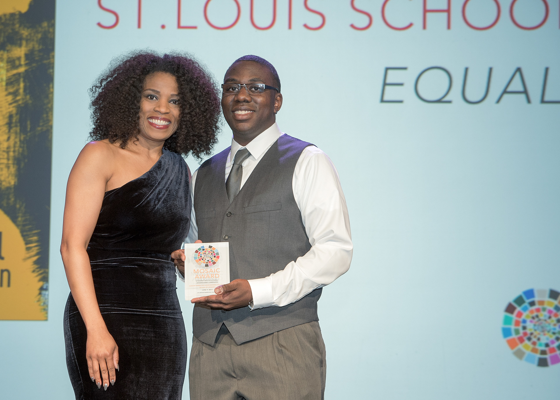 2017: Accepting the the Mosaic Award for Equal by Design
