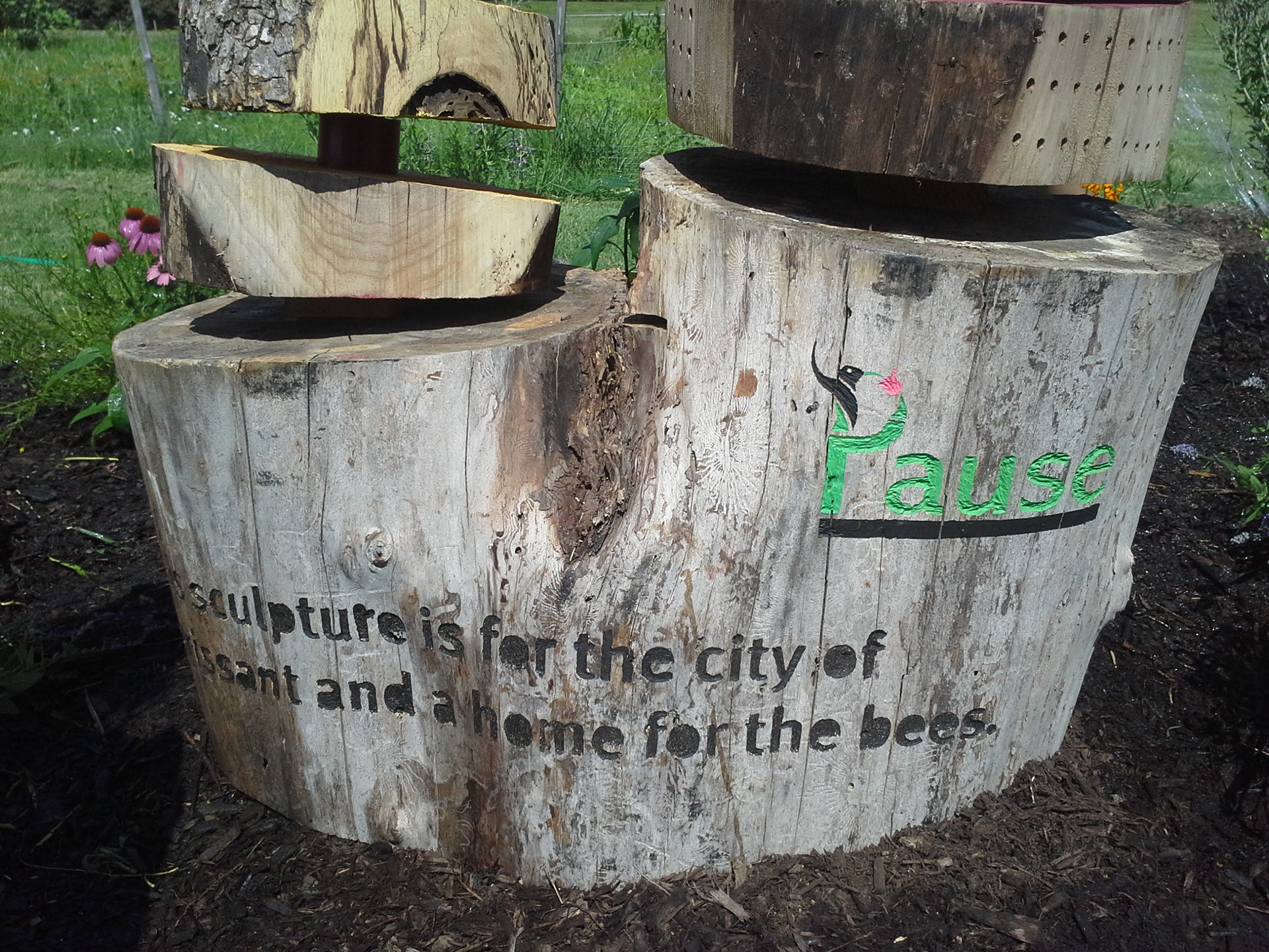 Close up of the base on site