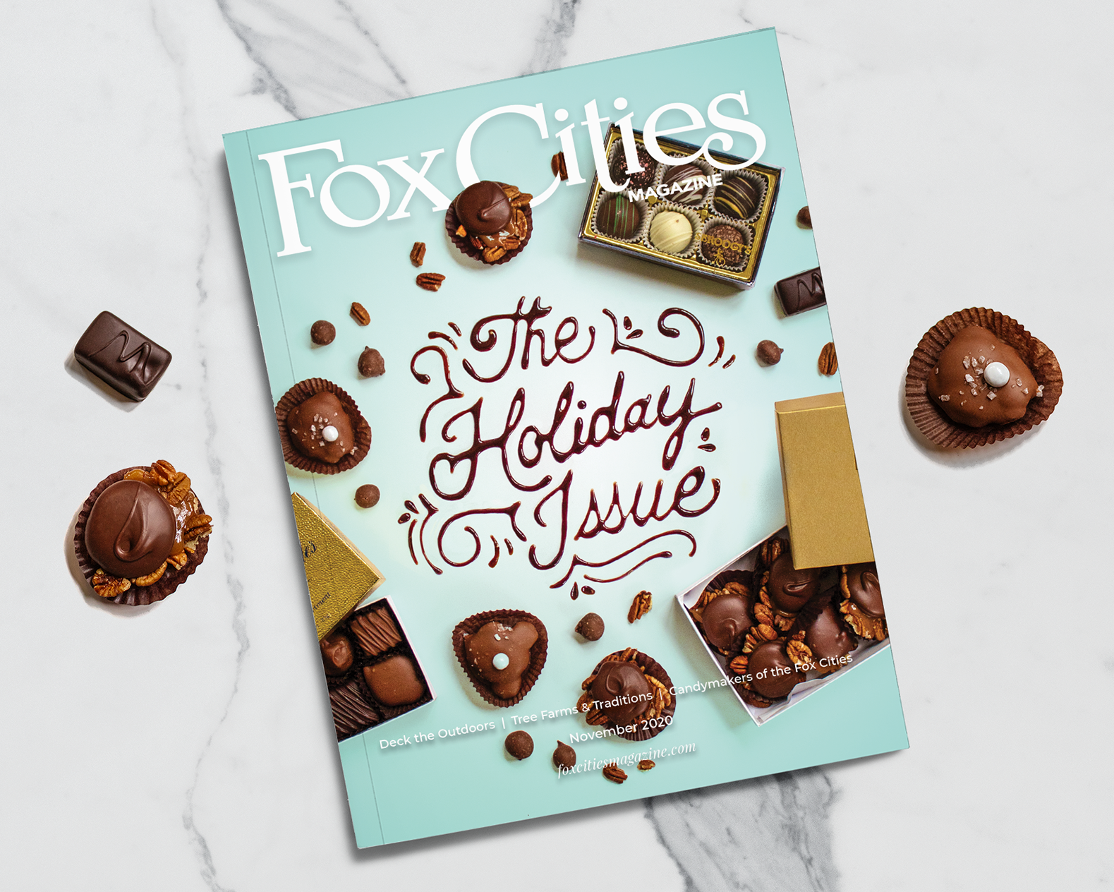 Chocolate Typography & Art Direction for Fox Cities Magazine