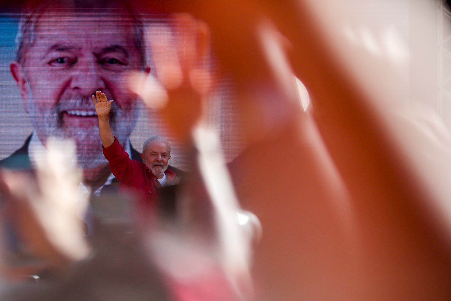 Former president Lula at a rally in the city of Diadema, in the greater São Paulo area, during the 2022 election campaign.  Photo: Reuters/Suamy Beydoun