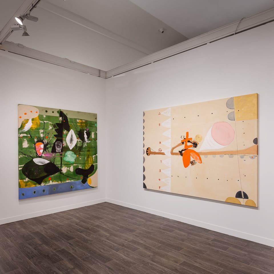 Stand Galerie Cécile Fakhoury, Abidjan - Dakar - Paris, solo show Ouattara Watts à la FIAC 2019, Paris. Photographie G. Copitet