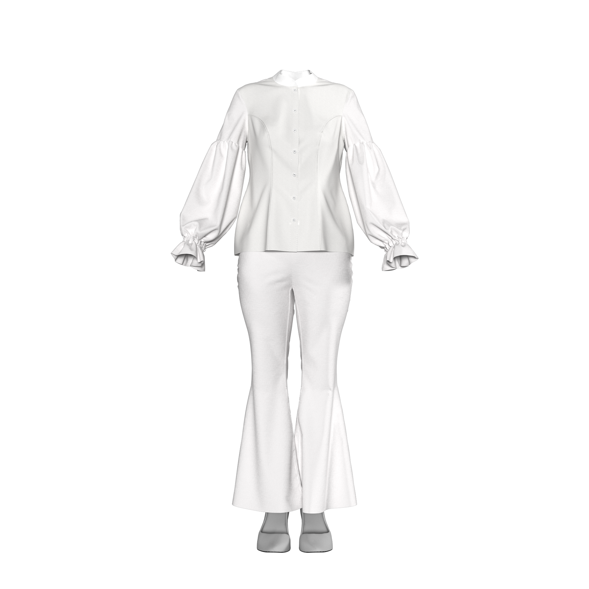 blouse and pants 3D implementation with V-Stitcher