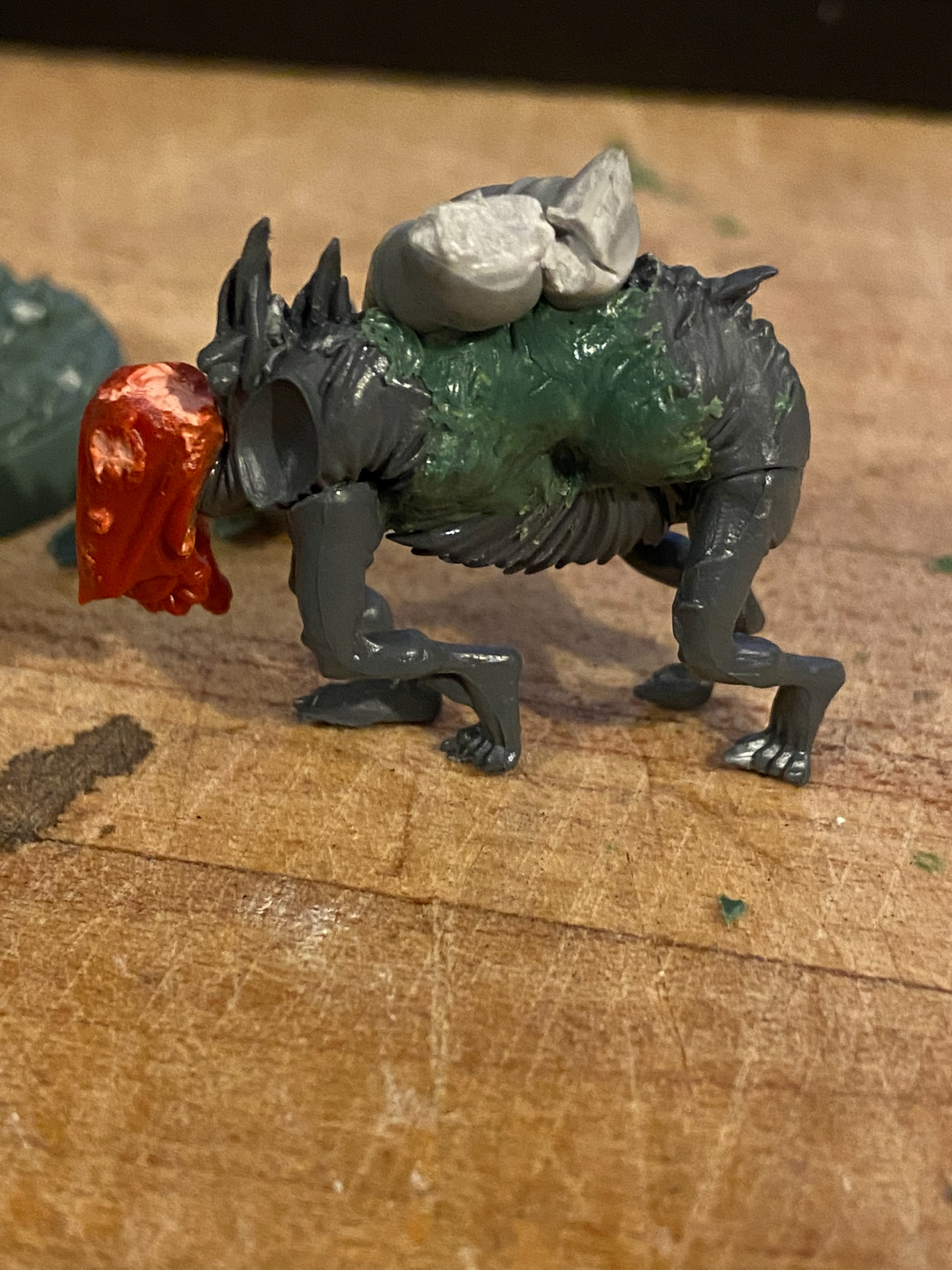 the scout's Rump begins to take shape atop the beast