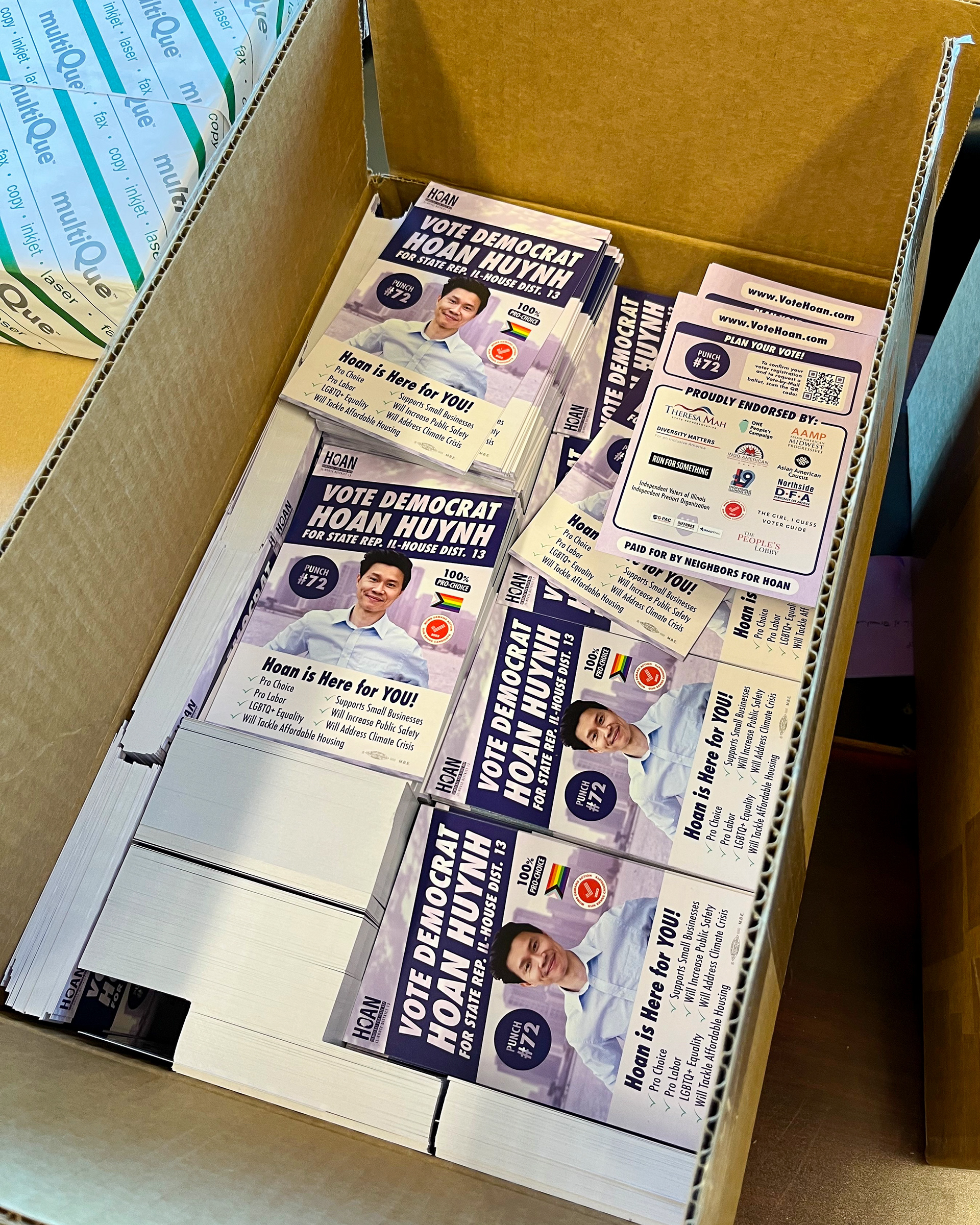 Printed punch cards.